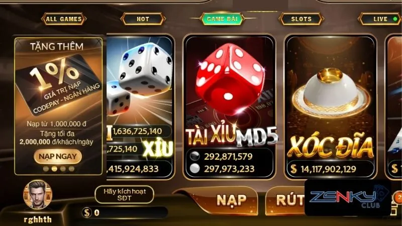 Cổng game bài đổi thưởng Zenky uy tín nhất
