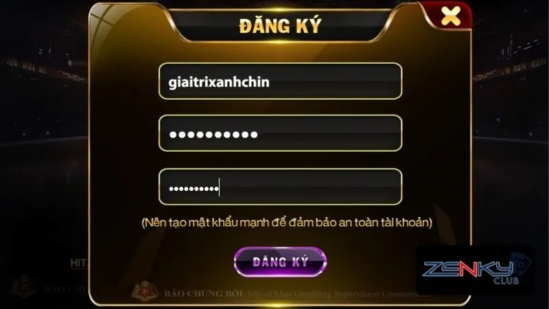 Đăng ký tài khoản để thuận tiện truy cập giao diện